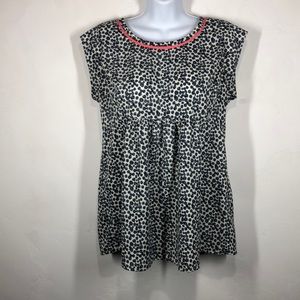 Motherhood Maternity blue dot blouse medium